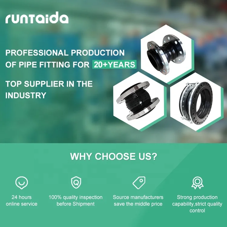 Factory Price Recruiting Agents Flexible Single Sphere Lastik Eklem Rubber Expansion Joint with PN16 Flange