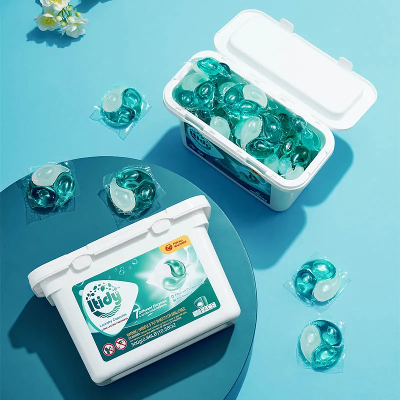 New product eco friendly OEM ODM Organic laundry detergent pod capsule manufacturer, 3 in 1 tough stain removal laundry gel pacs