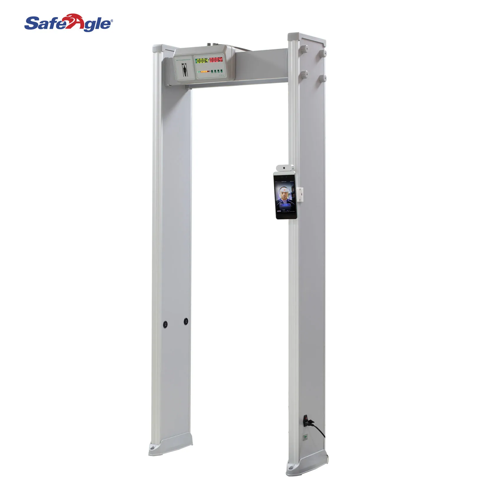 Safeagle инфракрасный лихорадка температура машина термоусадочная термометр датчик металлоискателя ворот 8 дюймов Распознавание лиц планшет