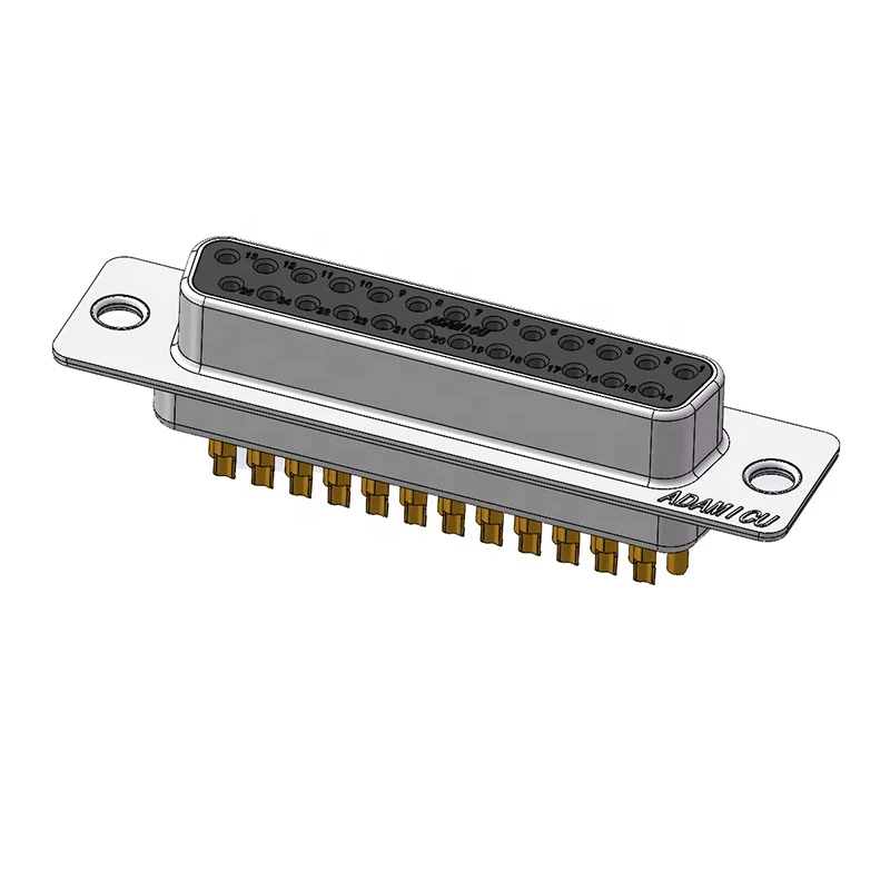 electronic wire connectors solder type female pin d type 25 pin connector db port