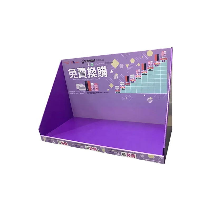 Custom Printing CDU Cardboard Counter Display Foldable Corrugated Cardboard Retail Counter Display