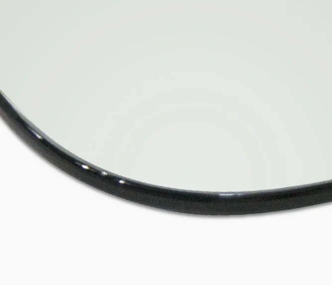 Kingwin Frameless Round Oval Bathroom Wall Mirror 24' Beveled Polished Round Mirror for Bathroom Wall