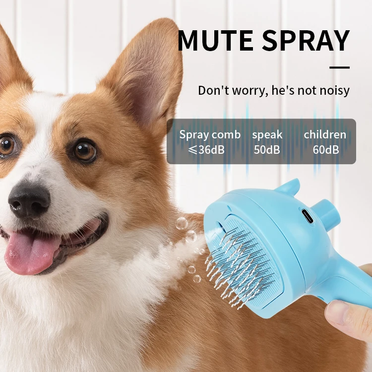 Pet Supplies Self Clean Pet Grooming Can Be Stored Portable Easy Pet Dog Hair Removal Brush UVC Sterilization Hair Removal Brush