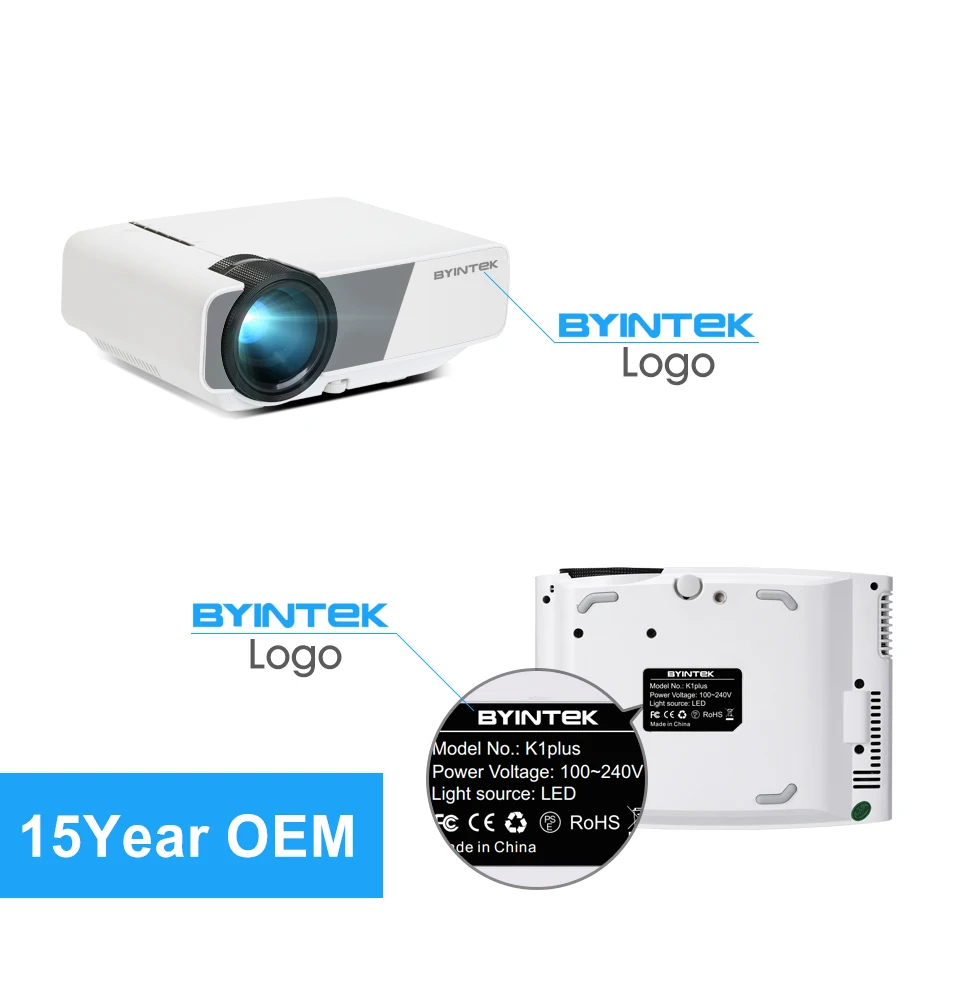 
BYINTEK K1 update Best selling Mini Led Projector For Home Theater 