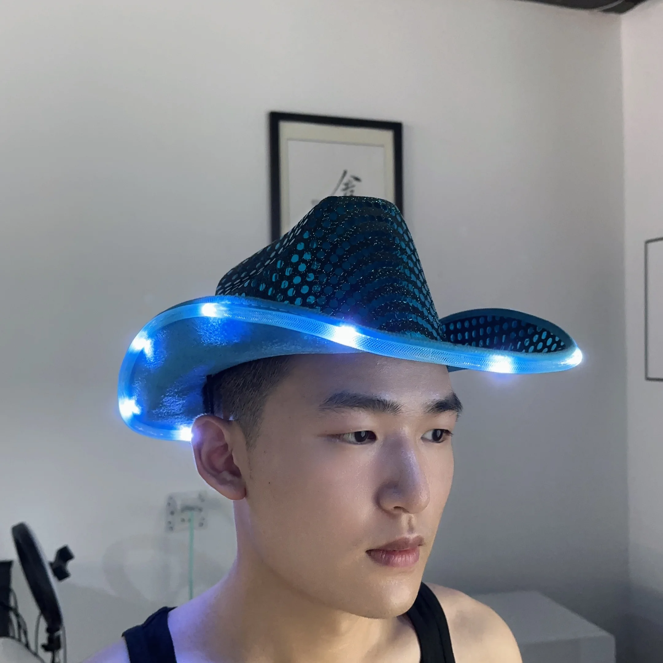 Ковбойская шляпа с блестками