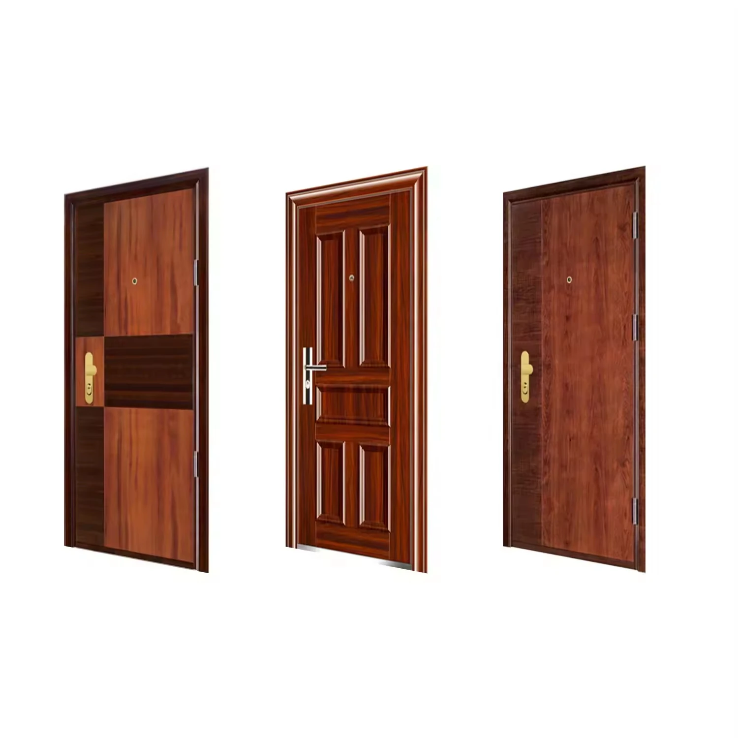 Main Entrance Luxury Steel Door Security Exterior Metal Door Main Entrance Modem Design