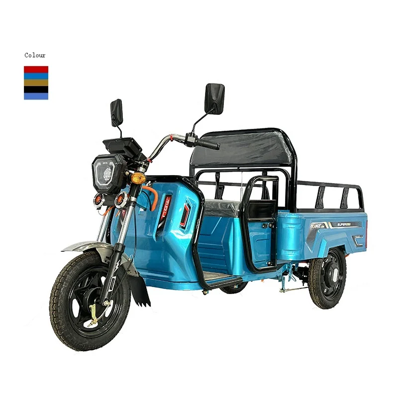 Wholesale Bulk Electric Cargo Agricultural Tricycle Turkey Bike Cargo Scooter Volta Electric Cargo Tricycle For Adult