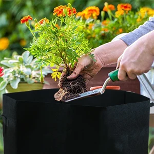 Plant Grow Bag 7 Gallon 6-Pack Heavy Duty Fabric Pots, 300g Thick Nonwoven Fabric Containers Aeration with Nylon Handles