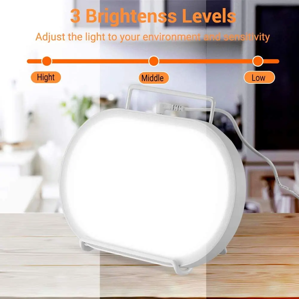 Guangqing GQ-L2 настраиваемый 10000 Lux 2 couleurs 4 luminosité reglable lampe triste de luminothérapie