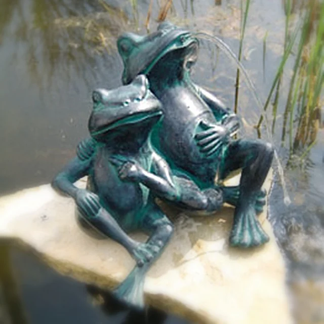 animal decor garden pond spitter polyresin waterfall fountain frog statues