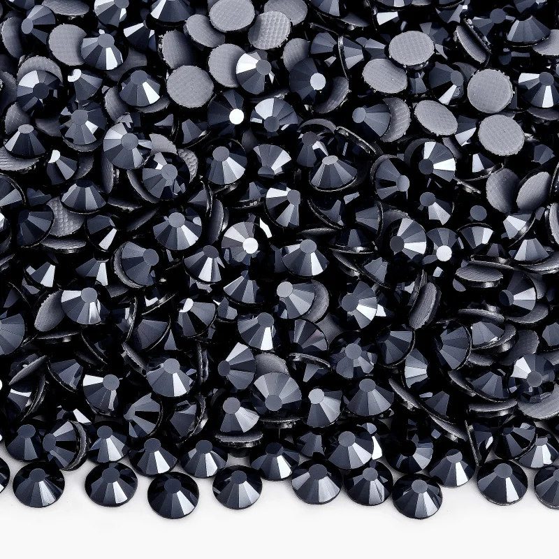 OLeeya Wholesale Free Samples Sparkle Glass Crystals High Quality Hot Fix SS6-SS30 Iron On Rhinestone For Garment Accessories