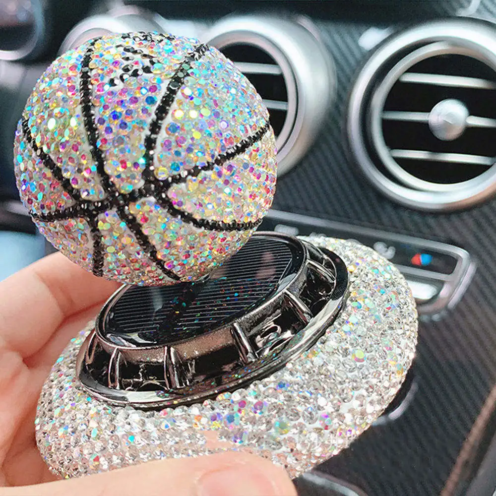 Car Air Freshener Solar Rotary Diamond Basketball Perfume Football Diffuser Perfume Lasting Decorations Air Freshener