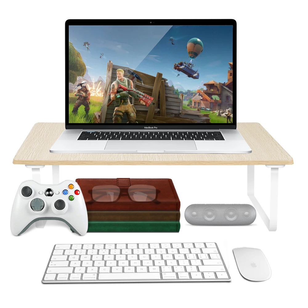 SAIJI New Design 17 Inch Office Standing Computer Desk Light Weight Workstation Table Factory Price Monitor Holder Stand