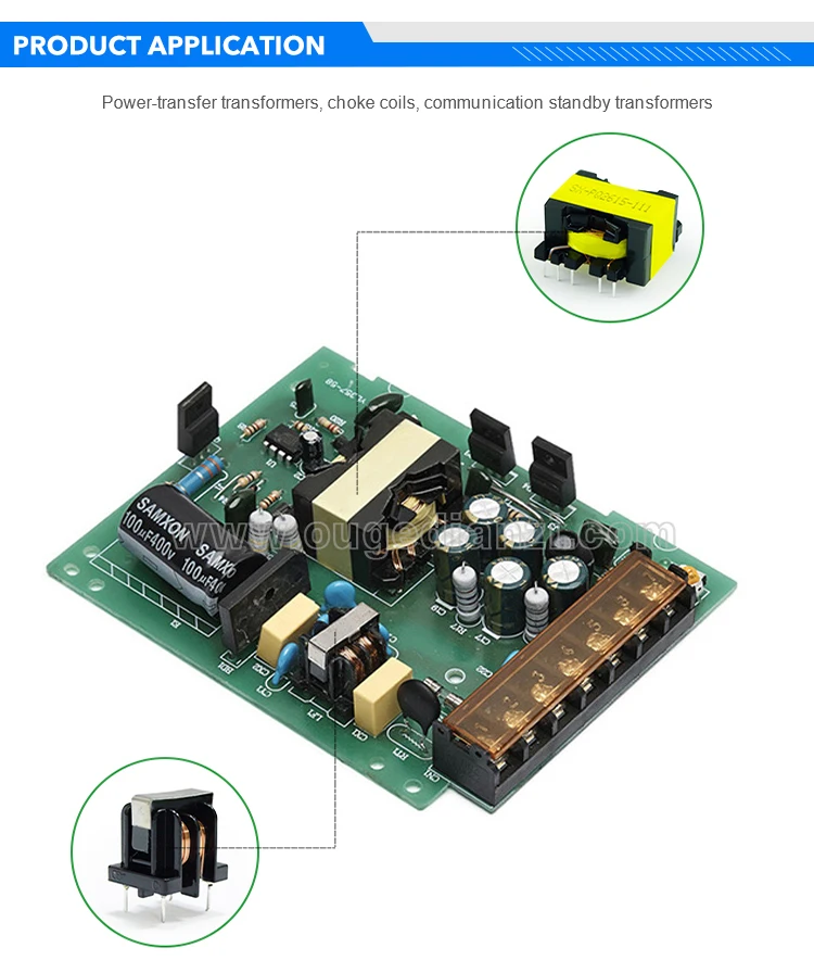 220V-60KV Ferrite Core DC/AC Pulse Transformer with 200V Input, 100KVA Power and 12V Trigger Coil Transformer
