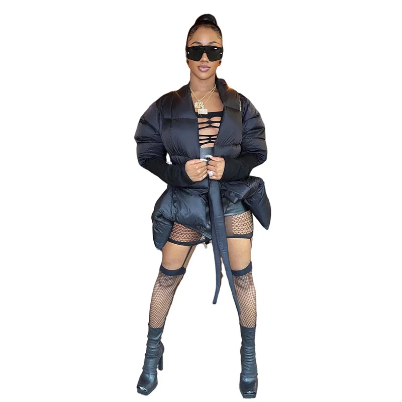 Ladies Winter Clothes Custom Logo Bomber Parka Trench Coat Women Down Jacket Thick Winter Puffer Bubble Coats Jacket