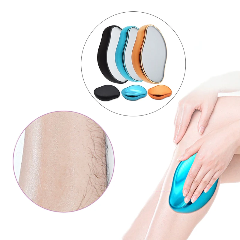 Arms Fast Easy Painless  Magic Hair Removal Crystal Pads Hair Eraser Purple Crystal Hair Remover for Women