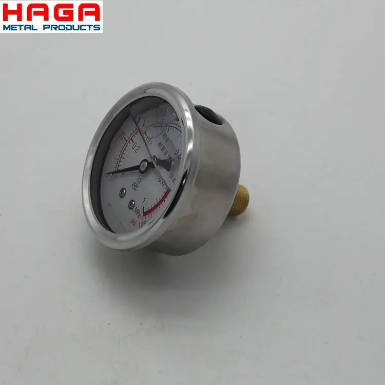 High Quality All Stainless Liquid Filled Pressure Gauge-Bourdon Tube- Hydraulic -Antivibration Manometer-Water Pressure gauge
