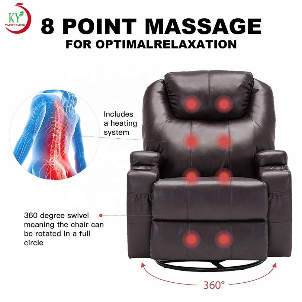  Массажное кресло JKY Furniture из искусственной кожи с дистанционным управлением и мягким