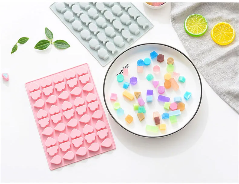 Cute 3D Silicone Geometry Dinosaur Donut Fish Gummy Candy Mold For Chocolate Gumdrop Jelly Ice Cube