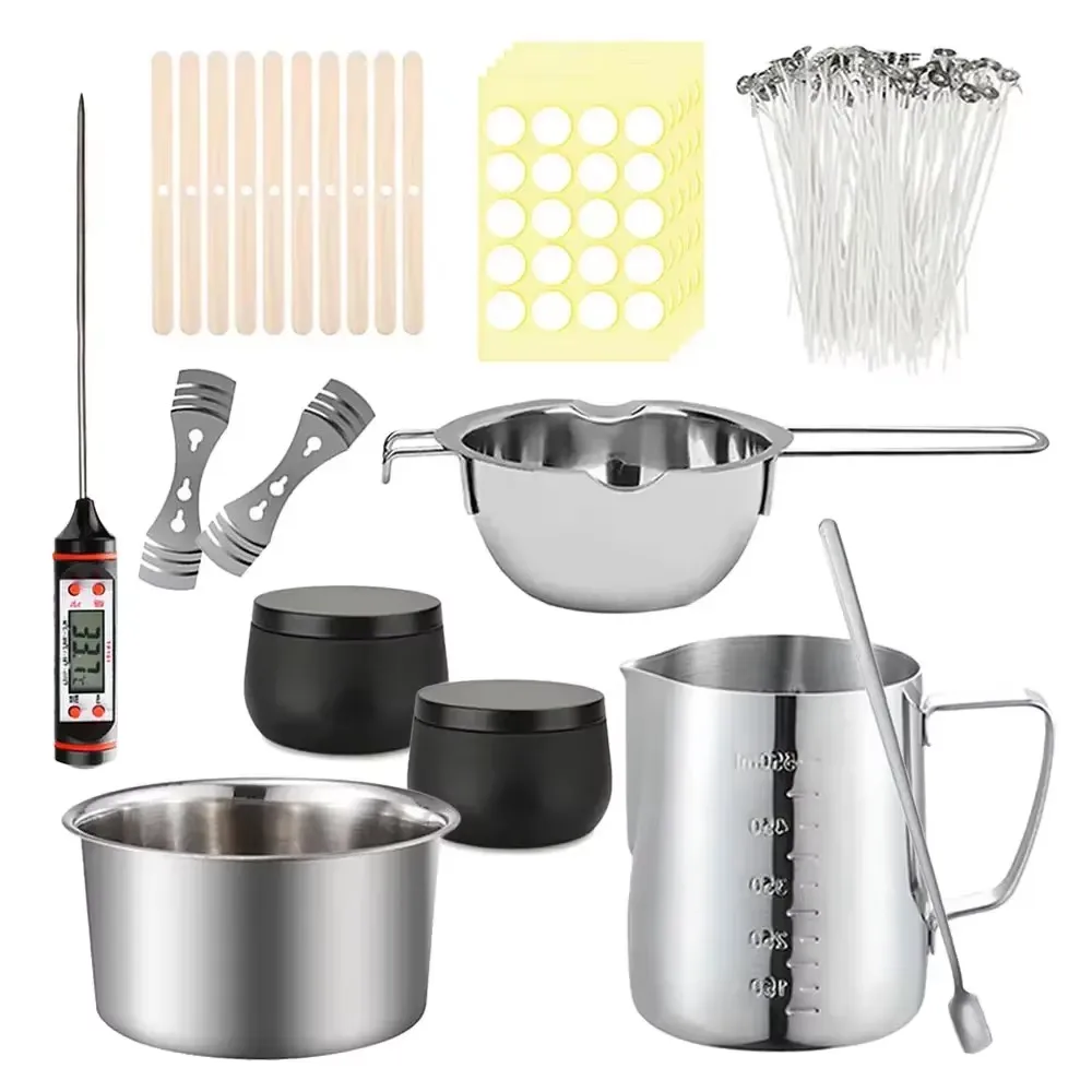 Multi Styles Candle Making Tool Candle Accessories Candle Soy Jar Wick Holder Acrylic Stickers Spoon Thermometer Wax Melting Pot