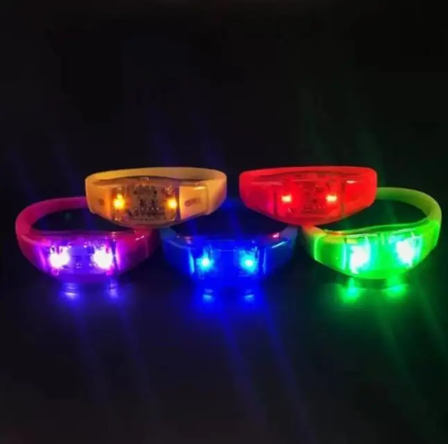 Hot Sale Music Sound Activated Flashing Concert LED Light Bracelet