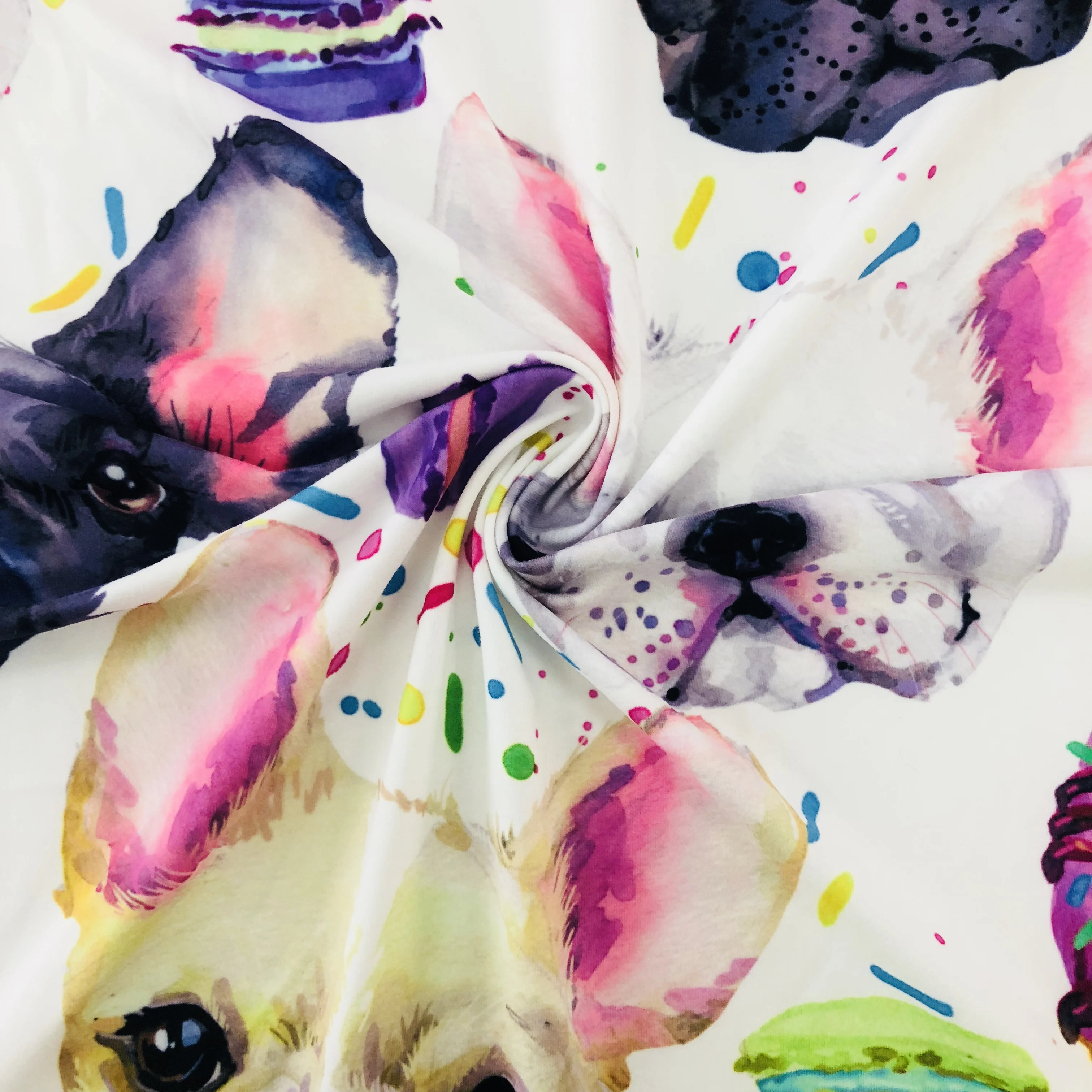 hot sale DBP polyester custom designs double brushed poly print fabric