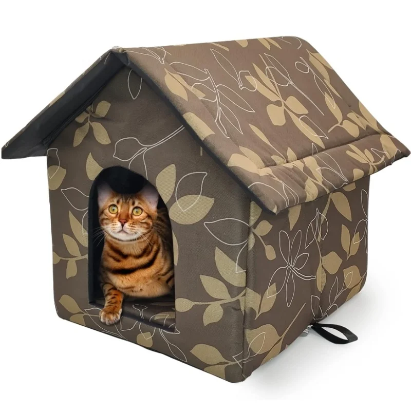 Warm Insulated Stray Pet House Collapsible Small Animals Tent Outside Houses Cat Shelter