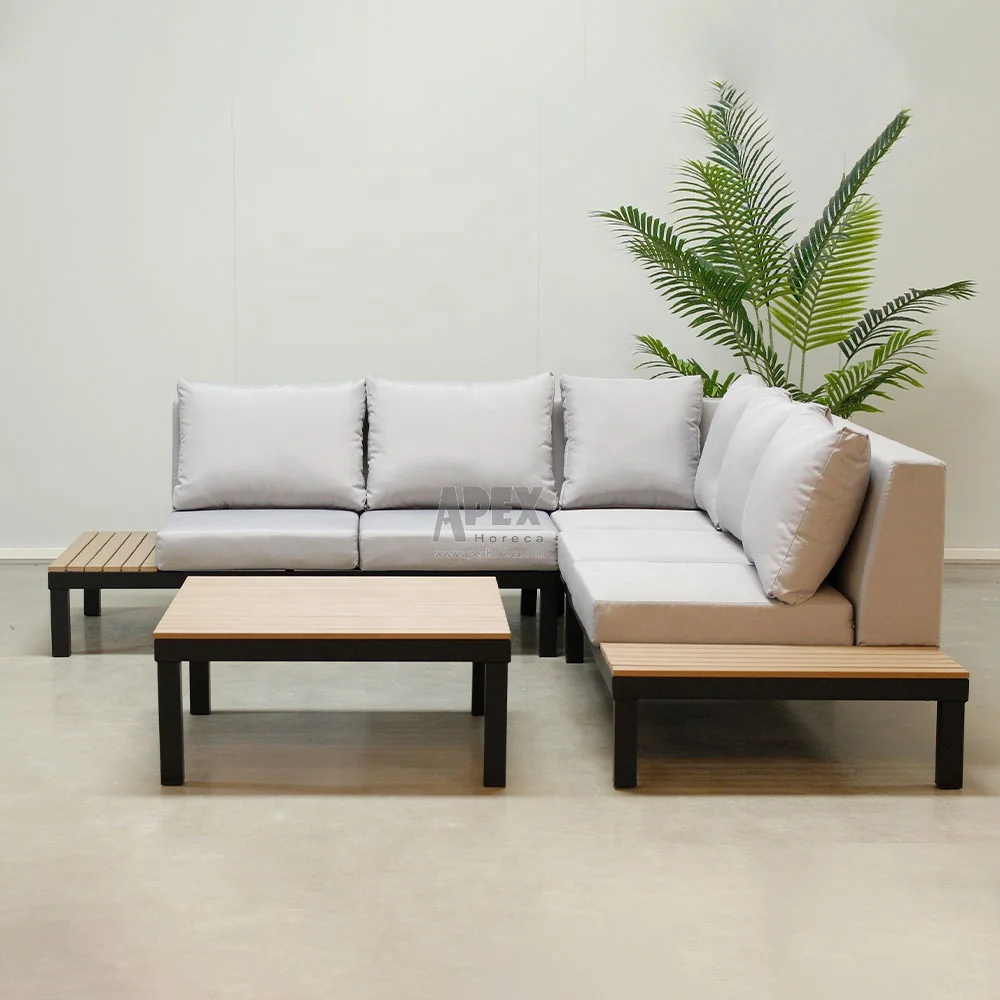 China manufacturer italian design rustic wooden hotel rope luxury outdoor furniture sofa