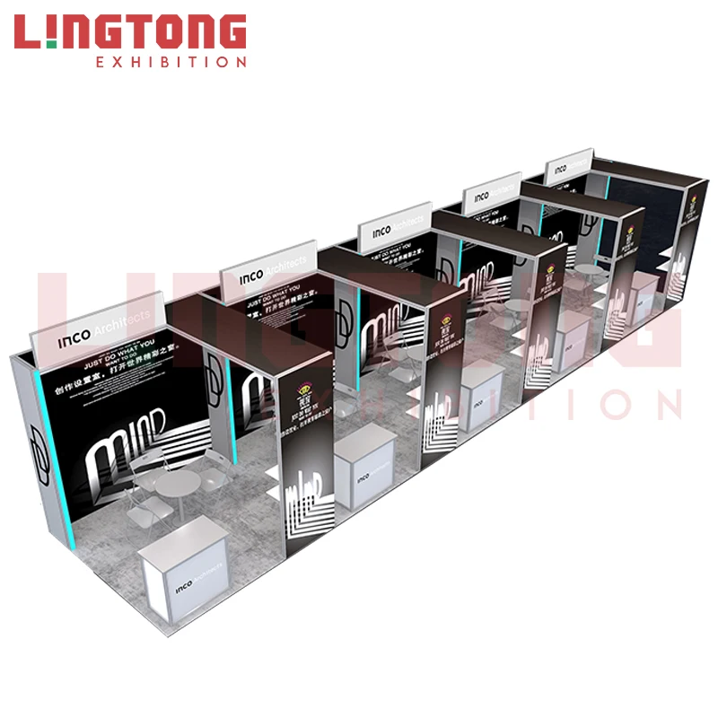 3X15 80mm aluminum extrusion fabric frame customized  booth stand special design for tradeshow and exhibition