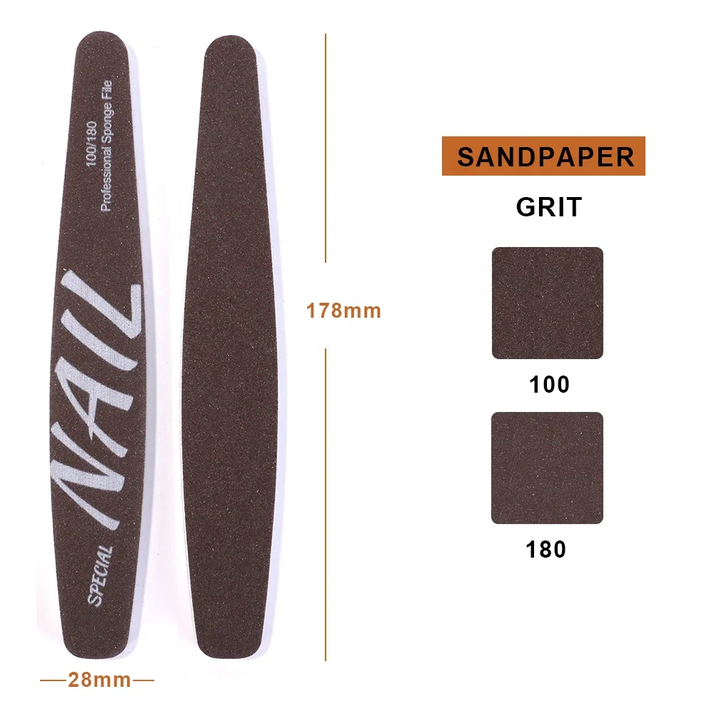 Gelsky Brown Disposable Nail Buffer File Block Straight Shape Buffer Block 100 180 Nail Buffer