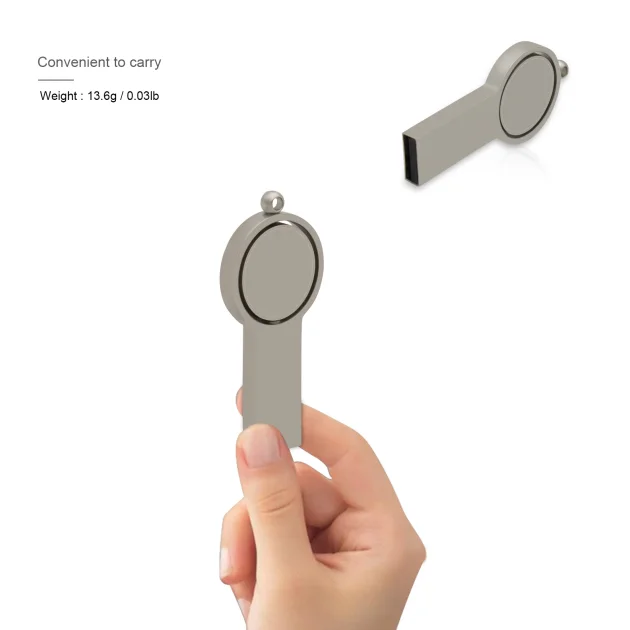 Factory direct cheap metal keychain rotatable usb stick customize flash drive