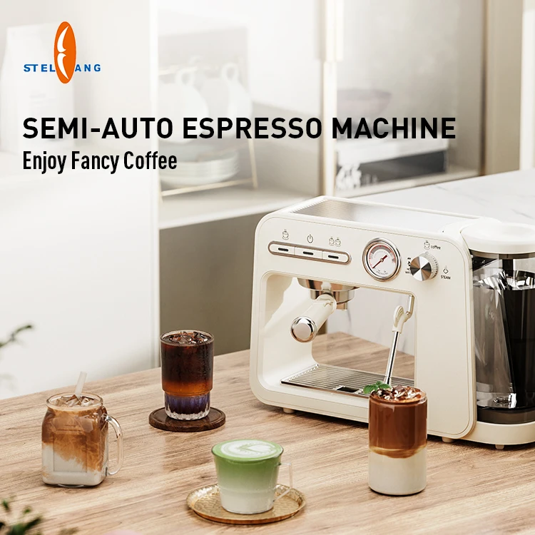 Home Coffee Maker Machine Equipments Semi Automatic Commercial Cappuccino Espresso Machine