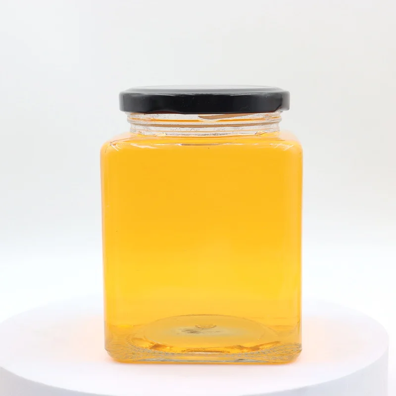 Custom Square High Quality Frascos De Vidrio Para Mermeladas Glass Honey Pickles Jar Chinese 200ml 280ml 480ml