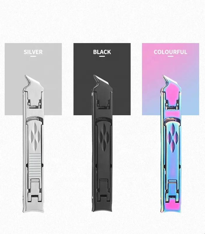 New Portable Stainless Steel Manicure Scissors Folding Nail Clippers Double-ended Manicure Tools Scissors