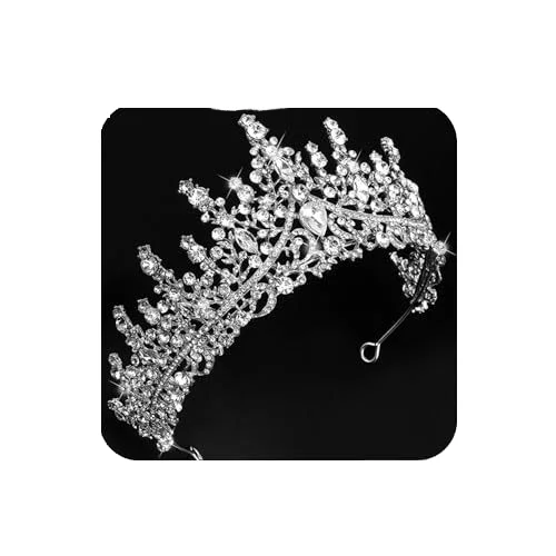 made in china queen crystal crowns vintage pearl tiara bride hair accessories