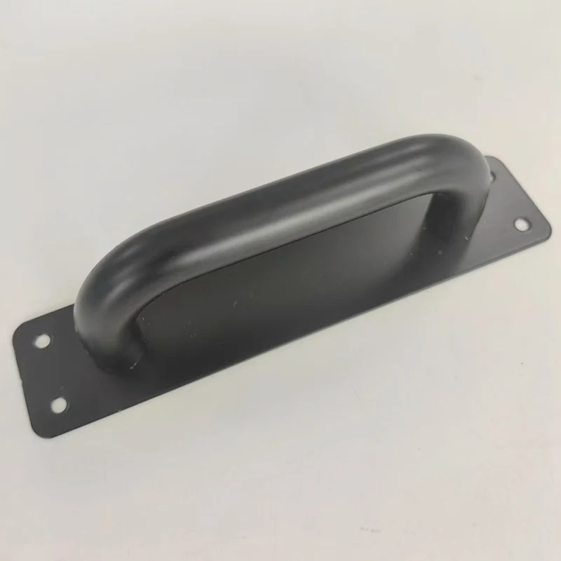 Custom Good Powder Coated Steel Aluminum Gate Door Handle Home Office Hotel Barn Door Stainless Steel Push Pull Handle Plate