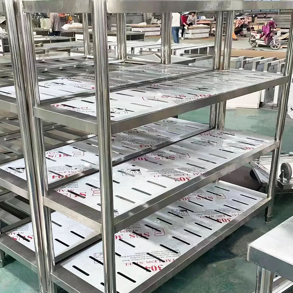 304 полки из нержавеющей стали сверхпрочные складские под комнатой многоуровневой регулируемой стеллаж для холодильного хранения