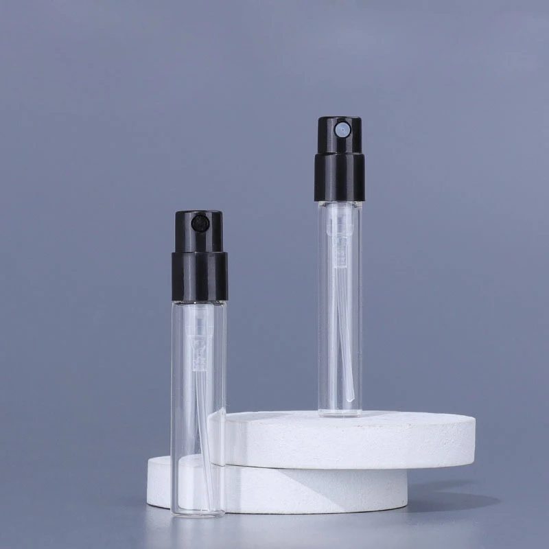 Cheap High Quality Empty 1 ml 2 ml 1ml 1.5ml 1.8ml 2.5ml 2ml Clear Mini Atomizer Mist Vial Sample Spray Glass Perfume Bottle