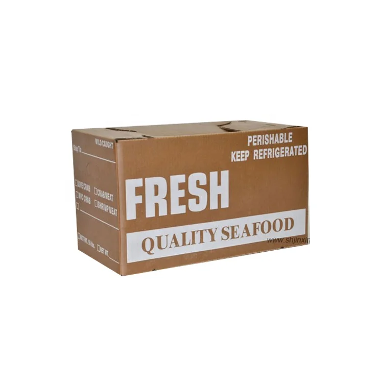 Factory price Hollow Sheet Frozen Fish Packing Boxes wholesale wax box for seafood