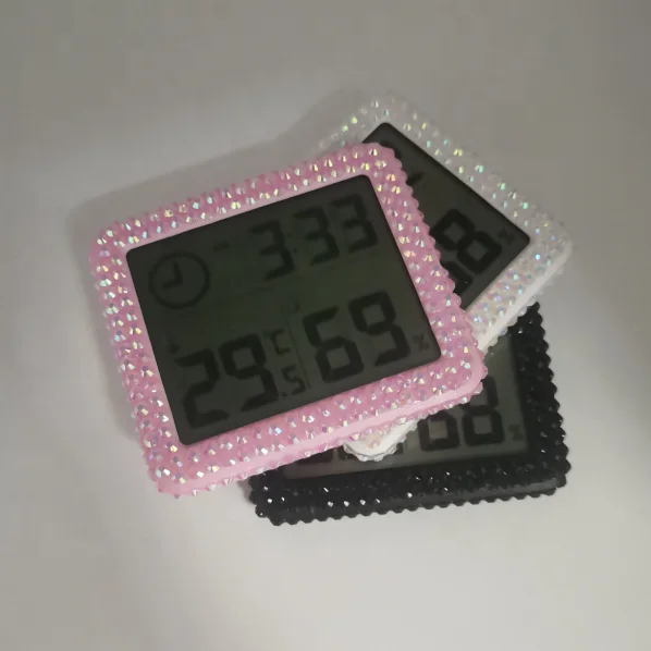 Diamond Digital Hygrometer Thermometer For Eyelash Extension Luxury Beauty Salon Accessories