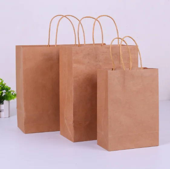 wholesale custom kraft paper bag hand bag gift bag for shopping, package,
