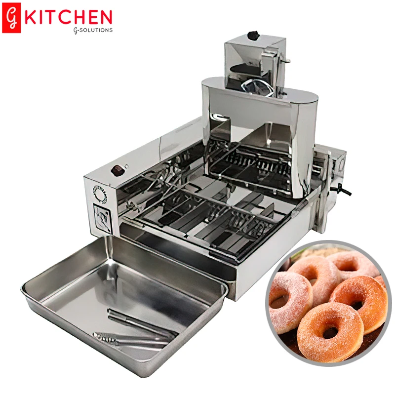 Four Rows Of Automatic Maquina Para Hacer Dedonas Mini Doughnuts Mochi Donut Ball Fryer Cutter Maker Glazing Making Machines