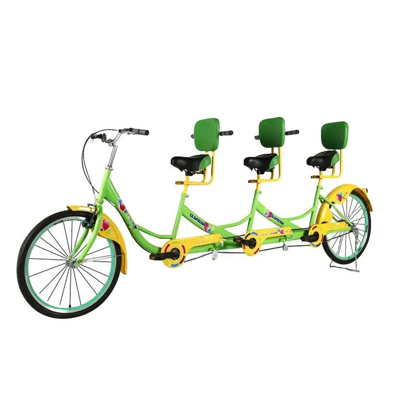 Sightseeing tourist recreational vehicles adult 3 4 person 24 26 inch beach cruiser tandem bike for adults