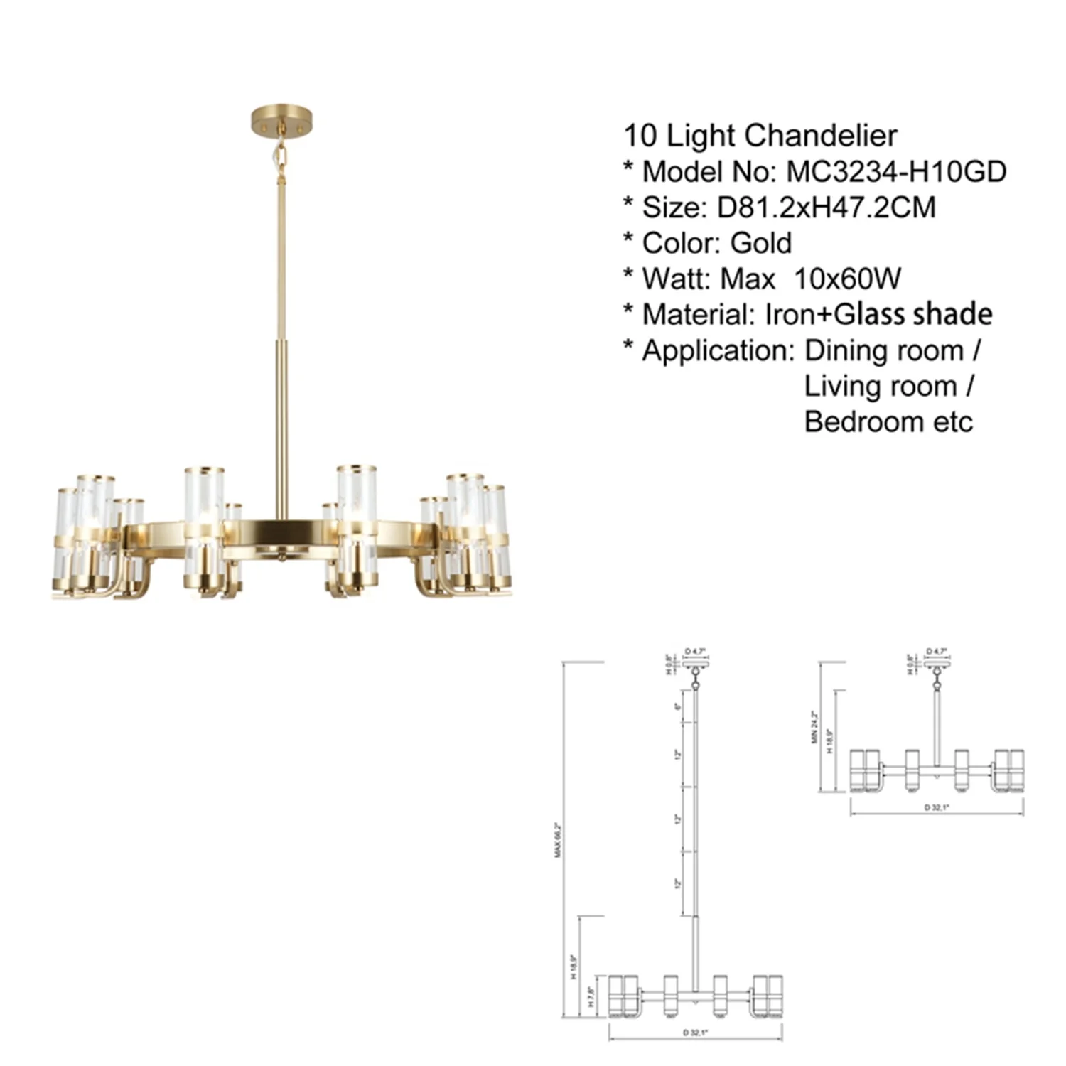 Wholesale Restoration Brass Modern Nordic Indoor hardware Ceiling Pendant Restaurant Light Black glass Chandelier