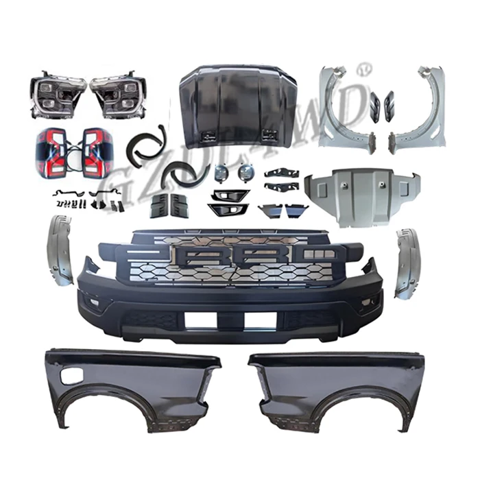 GZDL4WD new style Conversion front bumper kit 1:1 Body Kit For Ranger t9 XL XLT XLS Sport Upgrade To T9 ranger Raptor 2023+