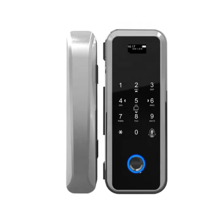 
Digital fingerprint biometric glass to glass door lock 