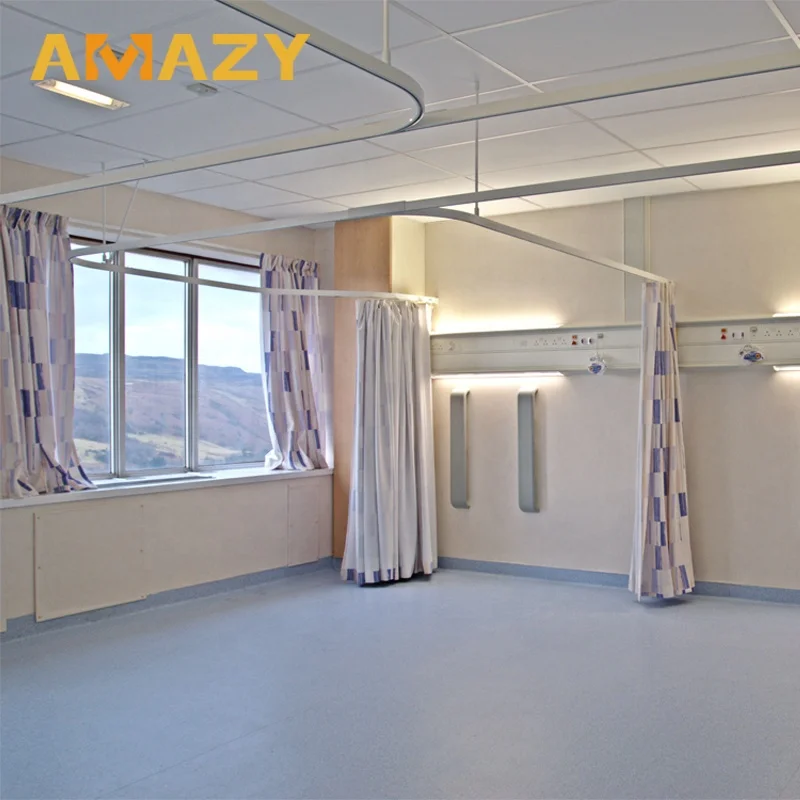 Factory Wholesale Modern Hospital Beds Curtain Rails And Tracks U Shape Medical Curtain Aluminum Rails