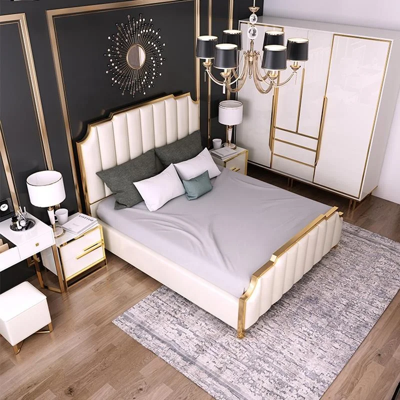 Wood Frame Murphy Bed Italian Style Luxury Bedroom Furniture Home and Hotel Beds