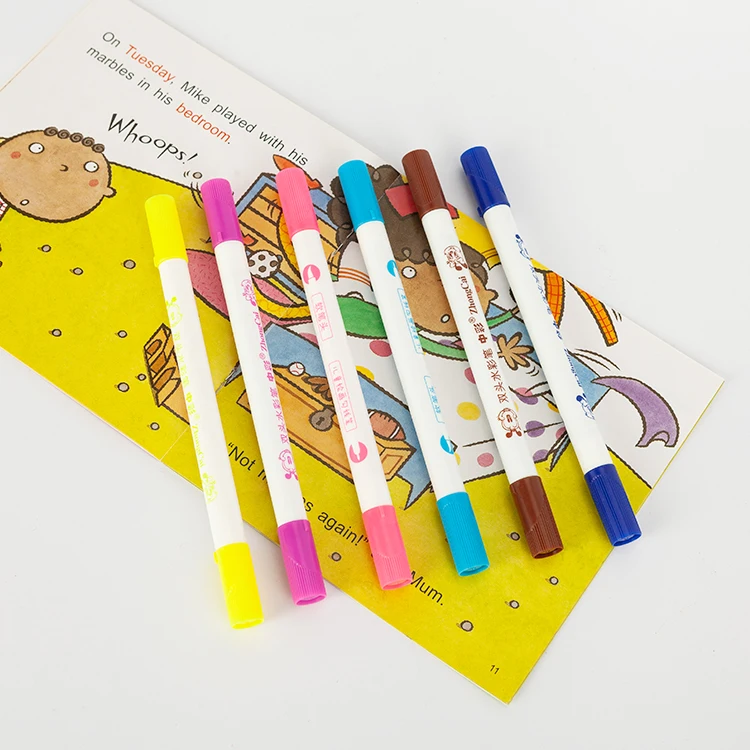 Manufacture Mulit Color 24 Twin Dual Tip Art Markers Brush Water Color Pen