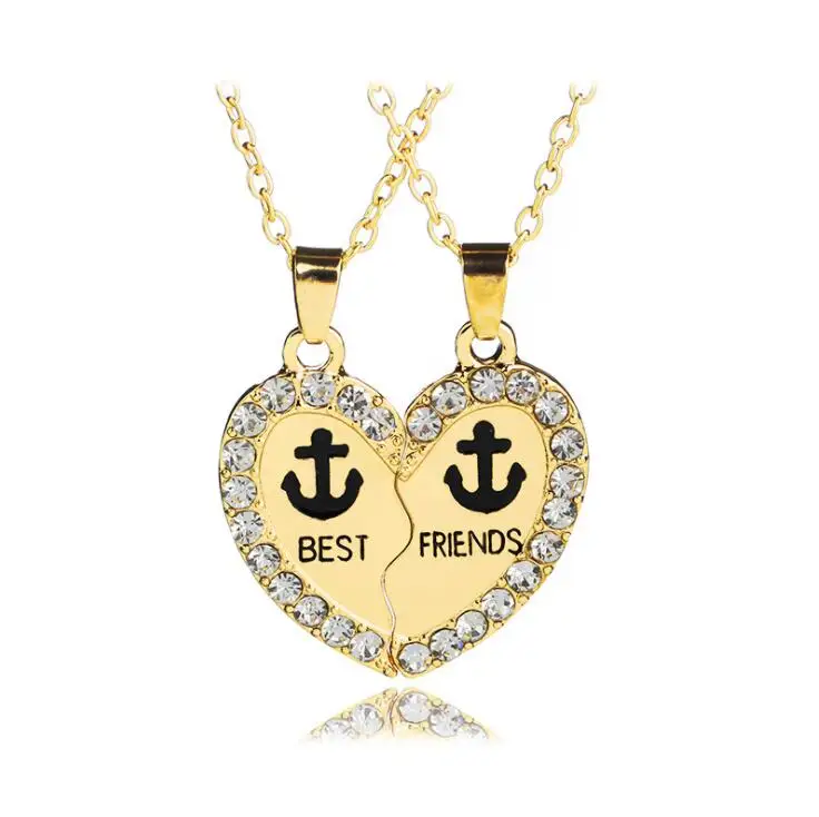 Friendship Personalised Best Friend Forever Charm Pendant Necklace Gift BFF Jewelry